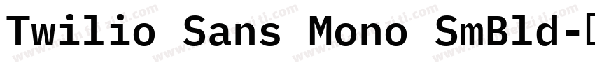 Twilio Sans Mono SmBld字体转换